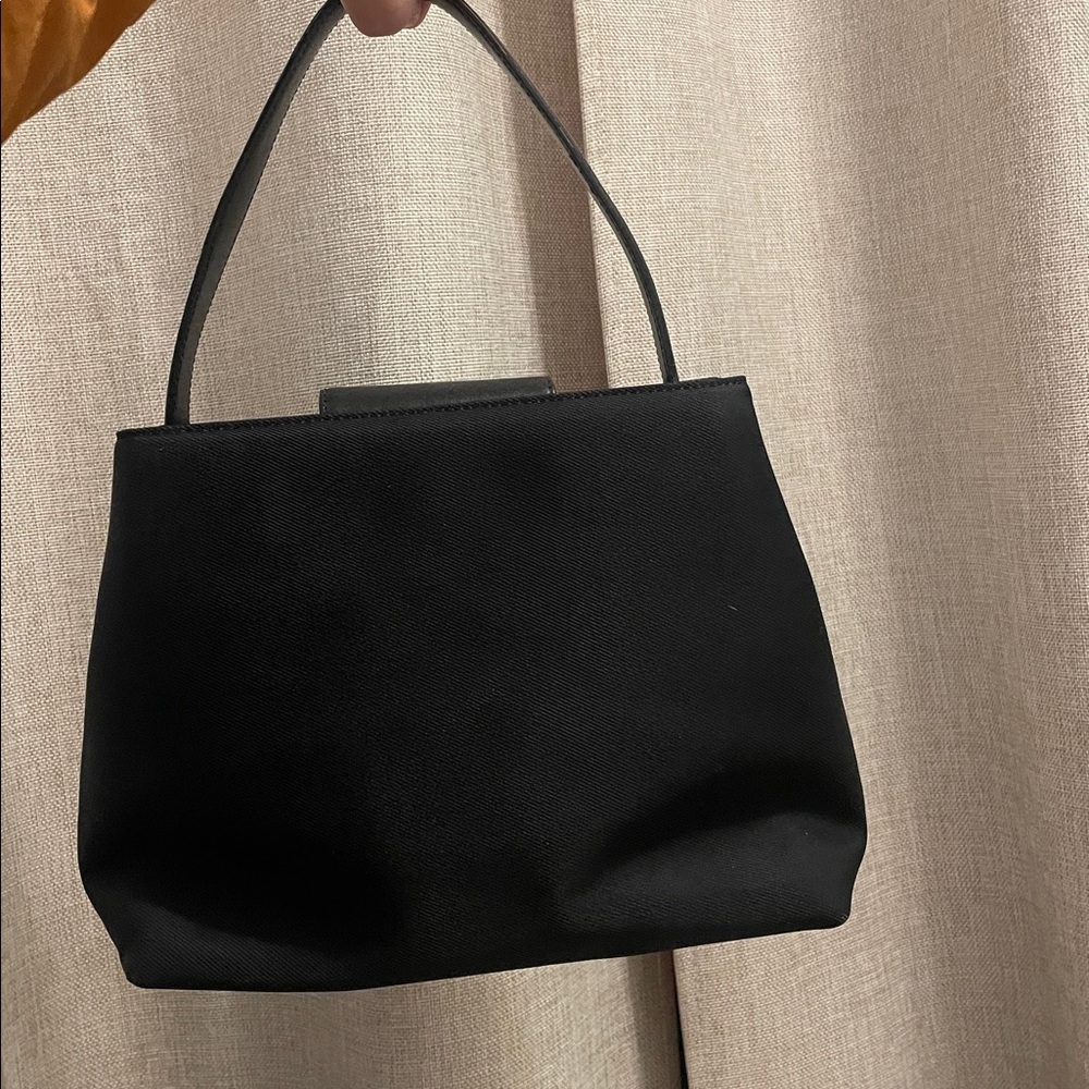 Coach Vintage 7417 Mercer Twill Mini leather and Nylon Satchel, black